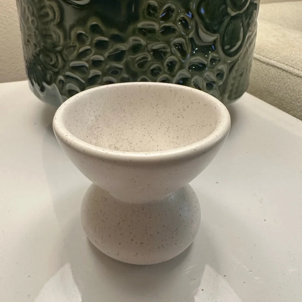 Speckled White Ceramic Incense Holder